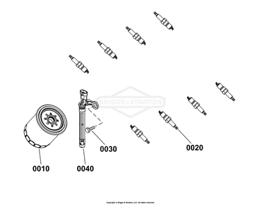 Engine Group - Sensors And Spark Plugs Diagram and Parts List for 080018-02  Briggs and Stratton Generator
